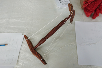 カセ糸を作る道具