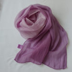 紫根染めシルクスカーフ