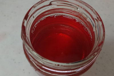 酸化マグネシウム入りアボカドの種4番液の色酸化後