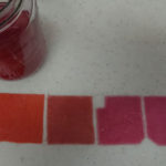 紫玉ねぎクエン酸抽出で染めた色