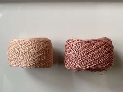 桜染め綿糸