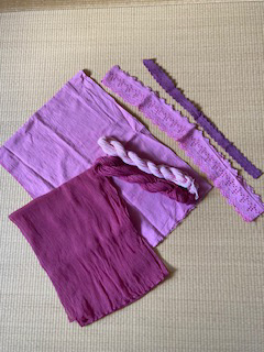 ラックカイガラムシ染め作品