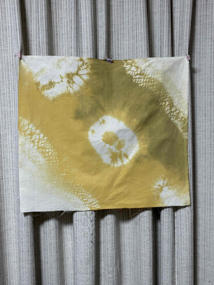 センダングサ染め綿麻布