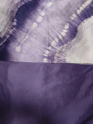 ログウッド染め絹布