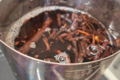 西洋茜の染液抽出