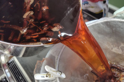 西洋茜の染液の色