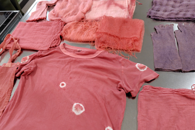 西洋茜染め体験作品