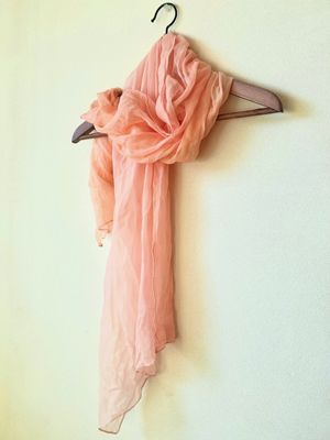 西洋茜染めシルクストール