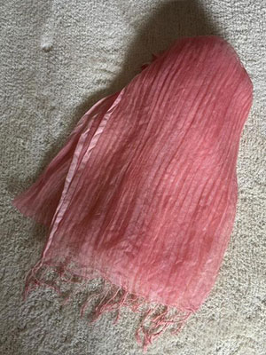 西洋茜染めコットンシルクストール