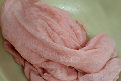 媒染後のストール