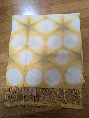 こがねばな染めコットンストール