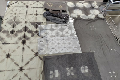 ヤシャブシ染め体験作品1