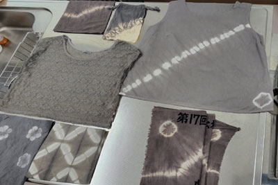 ヤシャブシ染め体験作品2