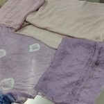 藍の赤紫染め体験作品